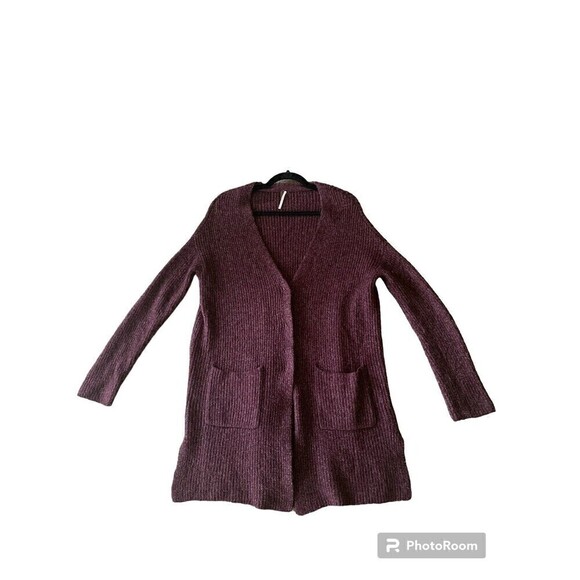 Free People Oversized Purple‎ Cardigan Size Small - Picture 1 of 5